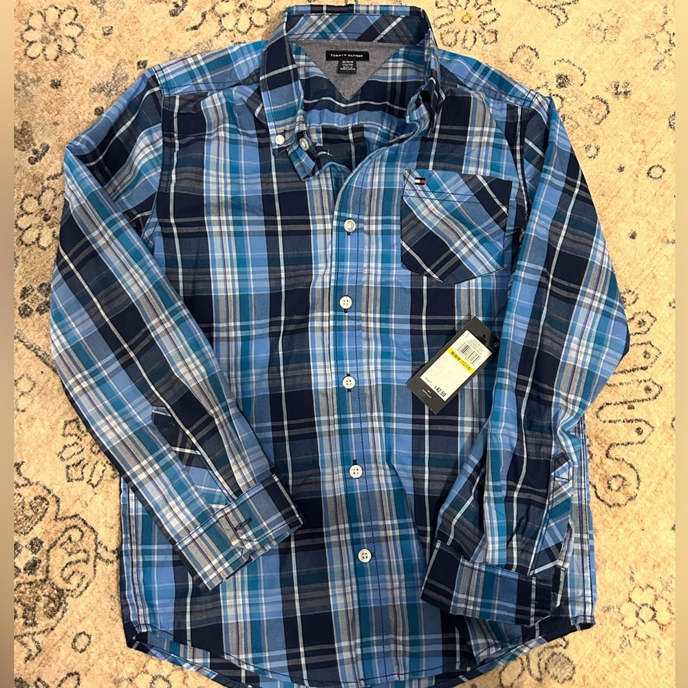 Boy’s Blue Plaid Shirt